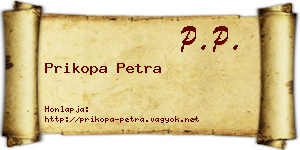 Prikopa Petra névjegykártya